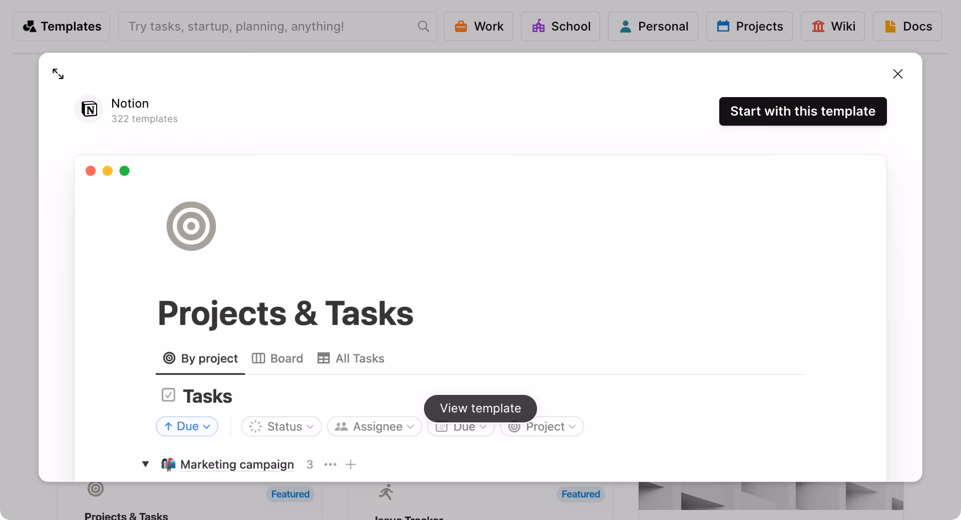 Eine sofort einsetzbare Vorlage.