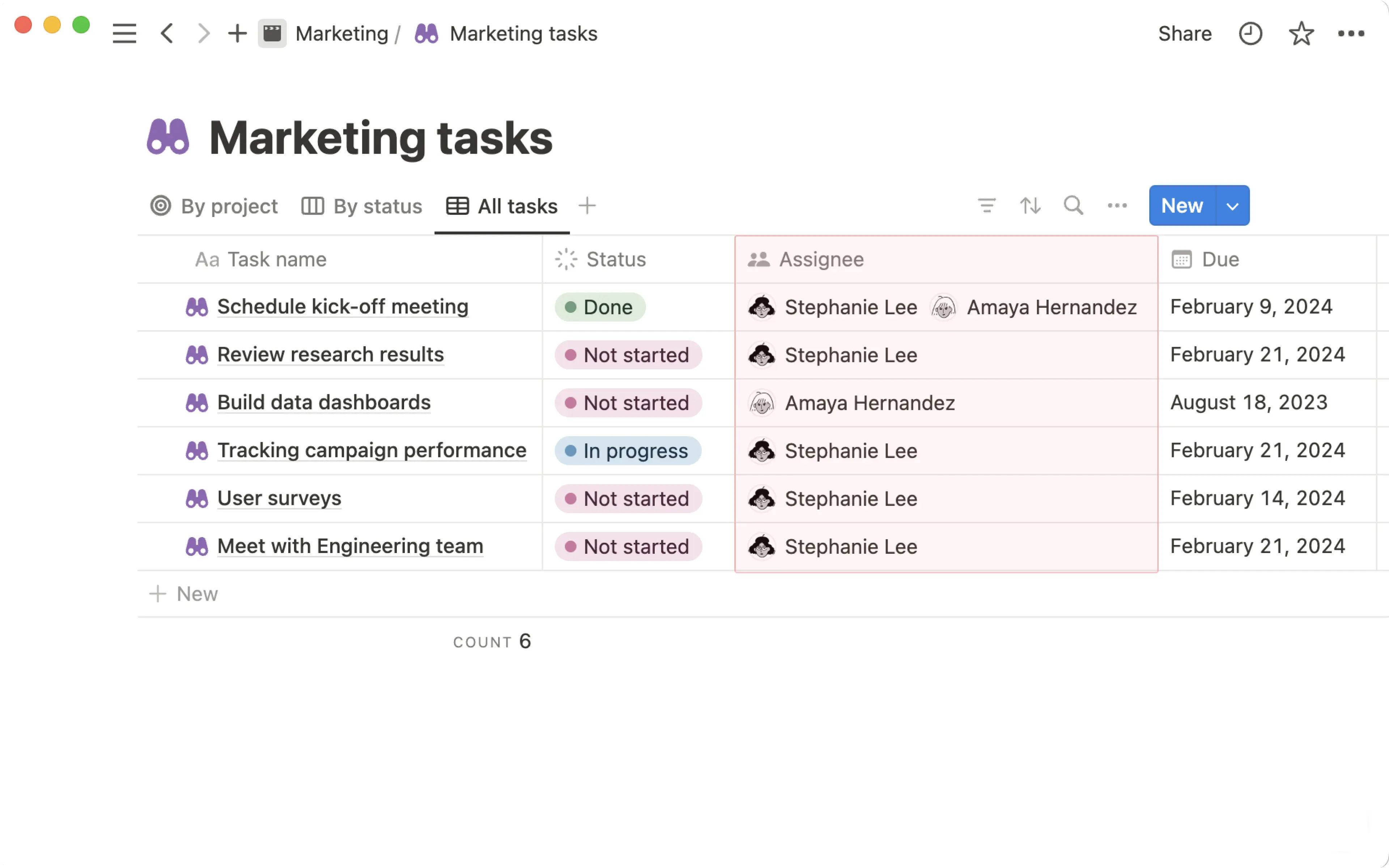 提及 - 在数据库中提及某人