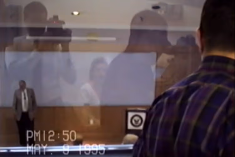 The NPS video team preparing to record Hamming’s lecture, called “Learning to Learn,” in 1995. Image from the Naval Postgraduate School.