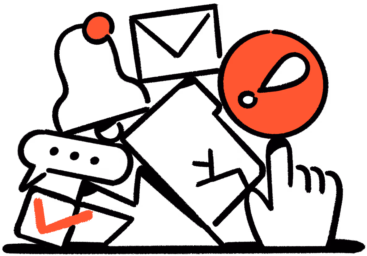 Spot-Illustration: Ausweitung (Rot)