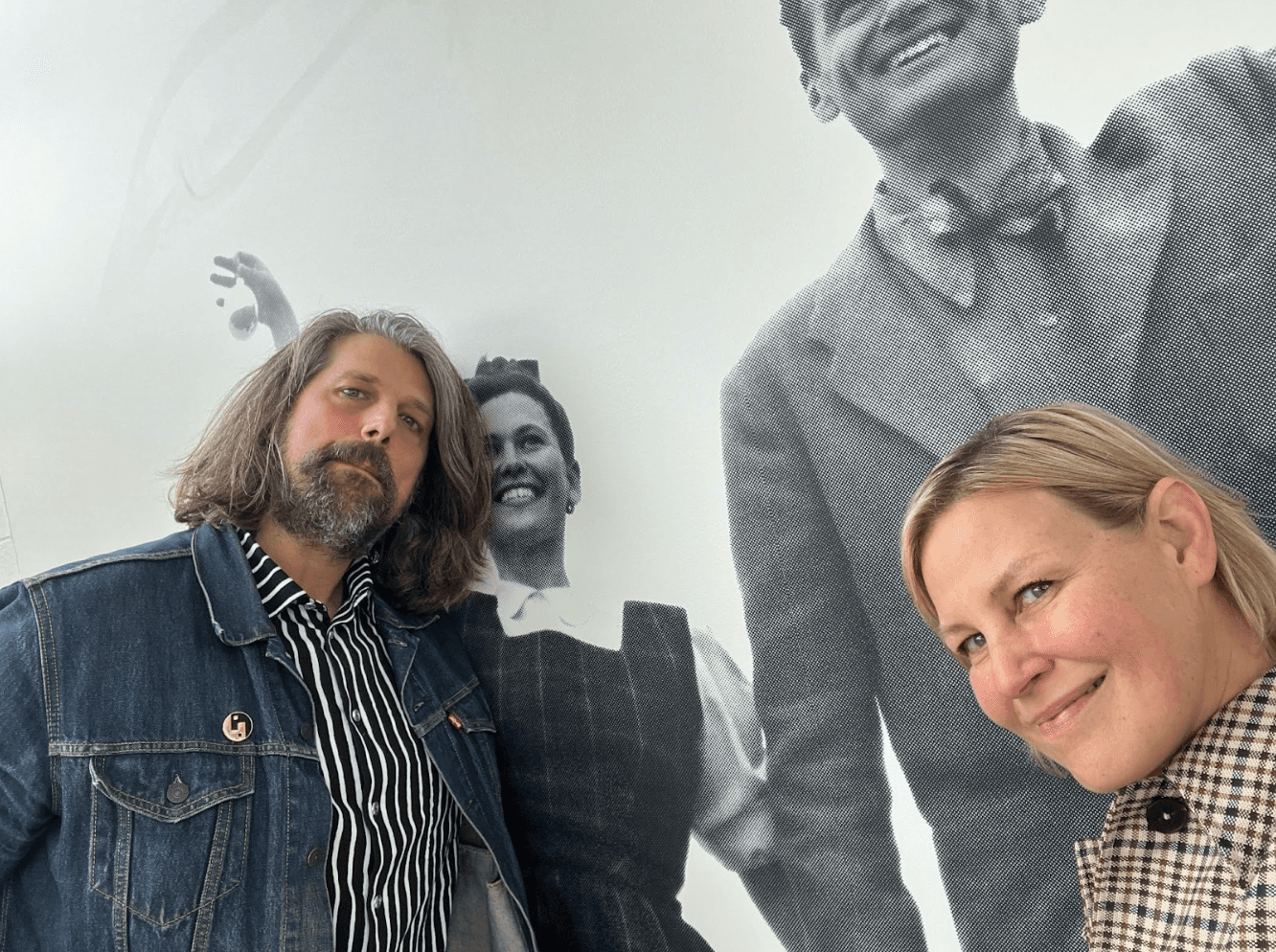 Sam Grawe and Shoshana Berger, long-lost friends reconnecting at the Eames Institute, April 2024.